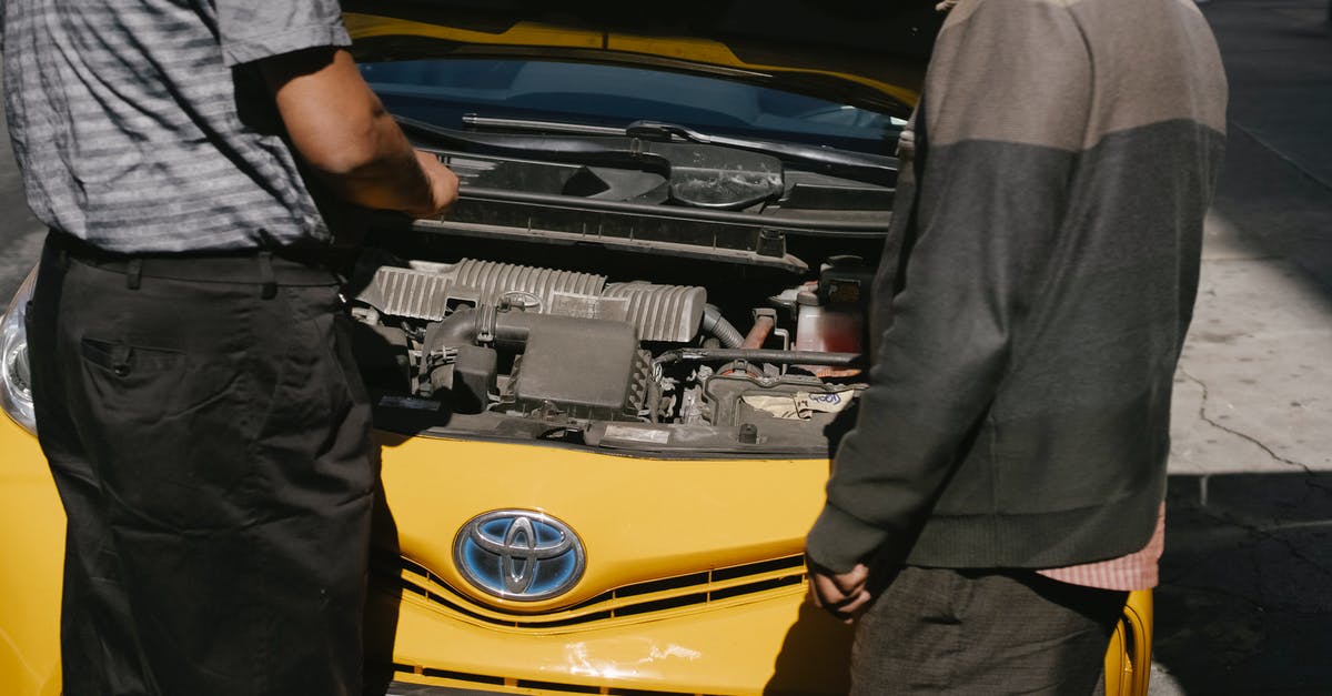 Crossing US border from Canada and back with rental car [duplicate] - Men fixing problem in motor of car