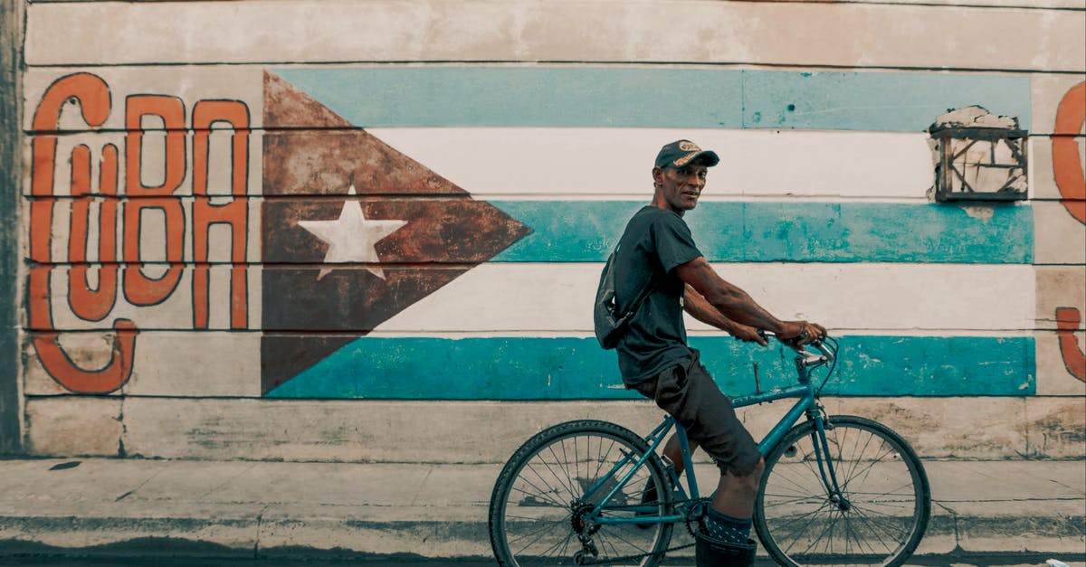 Cuba casas particulares reliable sources - Man with a Bike Parked Beside a Wall Painting