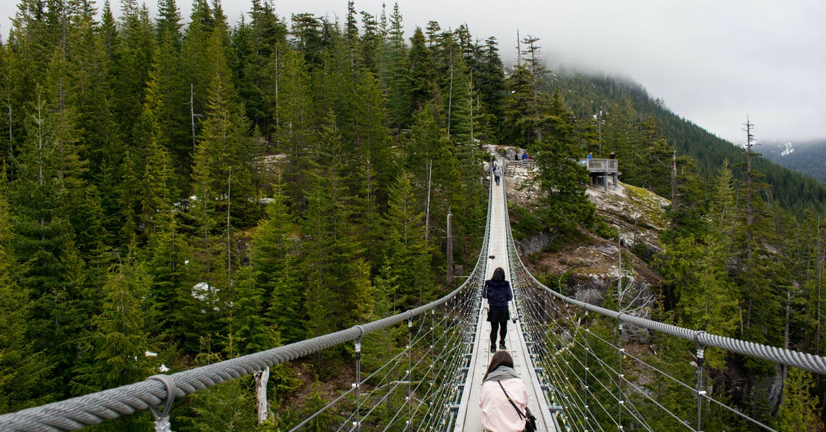 Cuban US resident traveling from Canada to Cuba and back - People on a Suspension Bridge