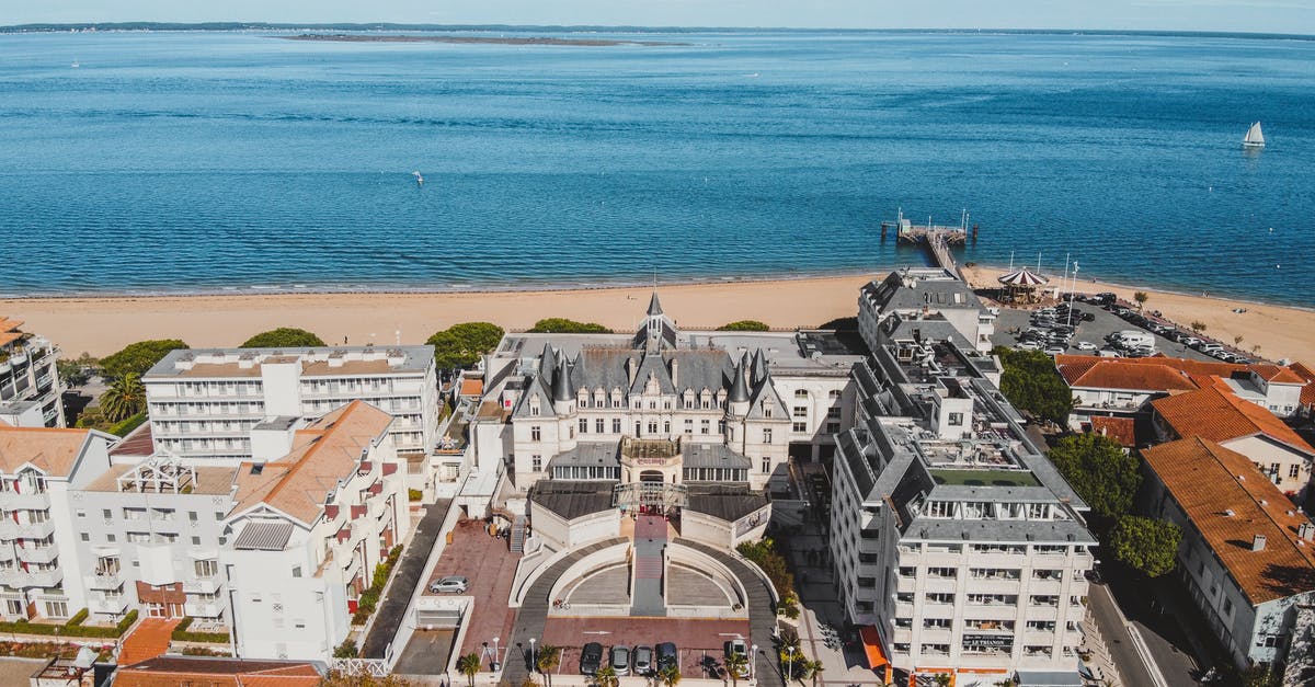 Customs in coach travel between France and UK - Aerial View of City Buildings Near Sea