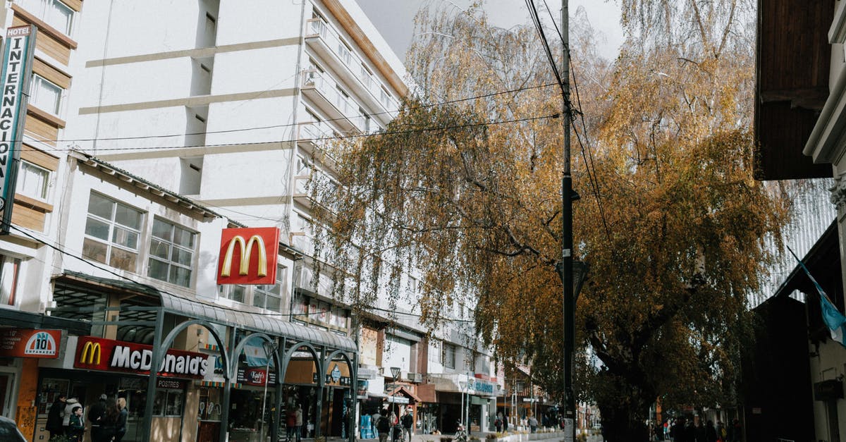 Customs on the way to Zambia - Street with stores in building