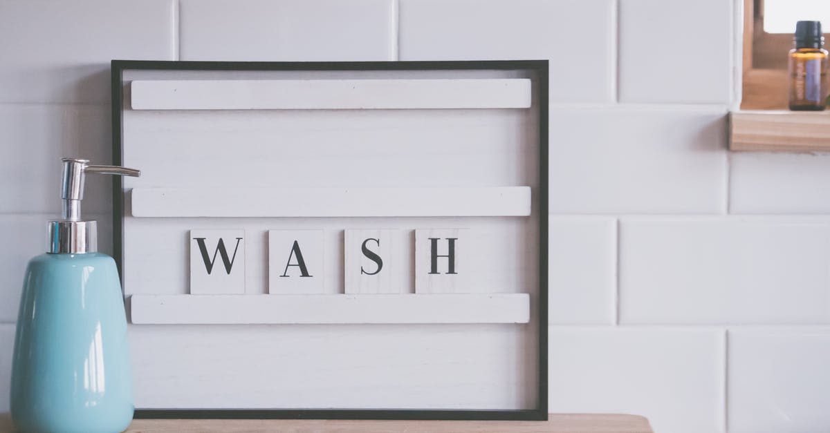 Daily alerts for cheapest flights anywhere at any given time? - Board with word WASH placed near soap dispenser on counter in light bathroom representing concept of hygiene and coronavirus prevention