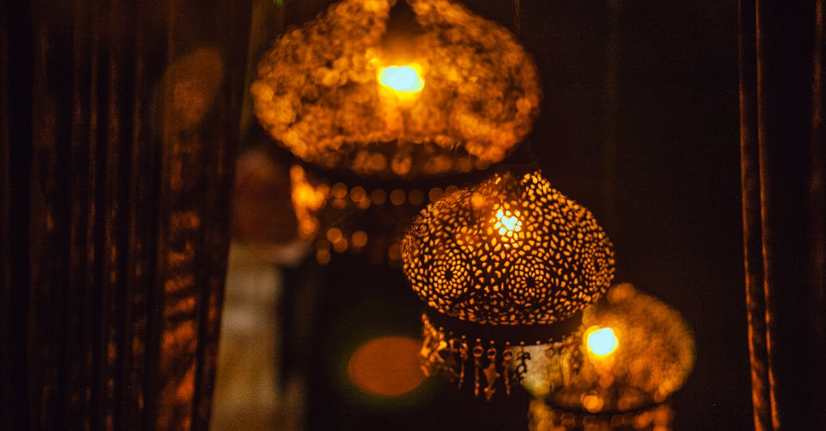 Date Limitation of Low Fares in Far East - Glowing oriental lamps hanging on ceiling