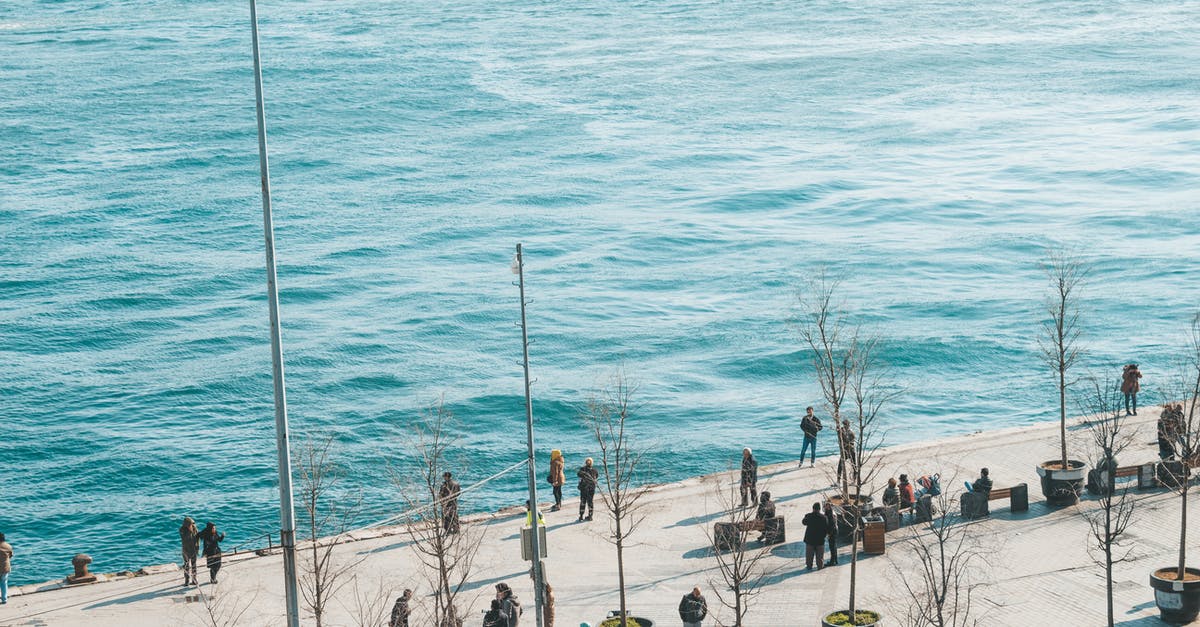 Day trips from cities as part of a Turkey vacation [closed] - Unrecognizable people resting on embankment in coastal city