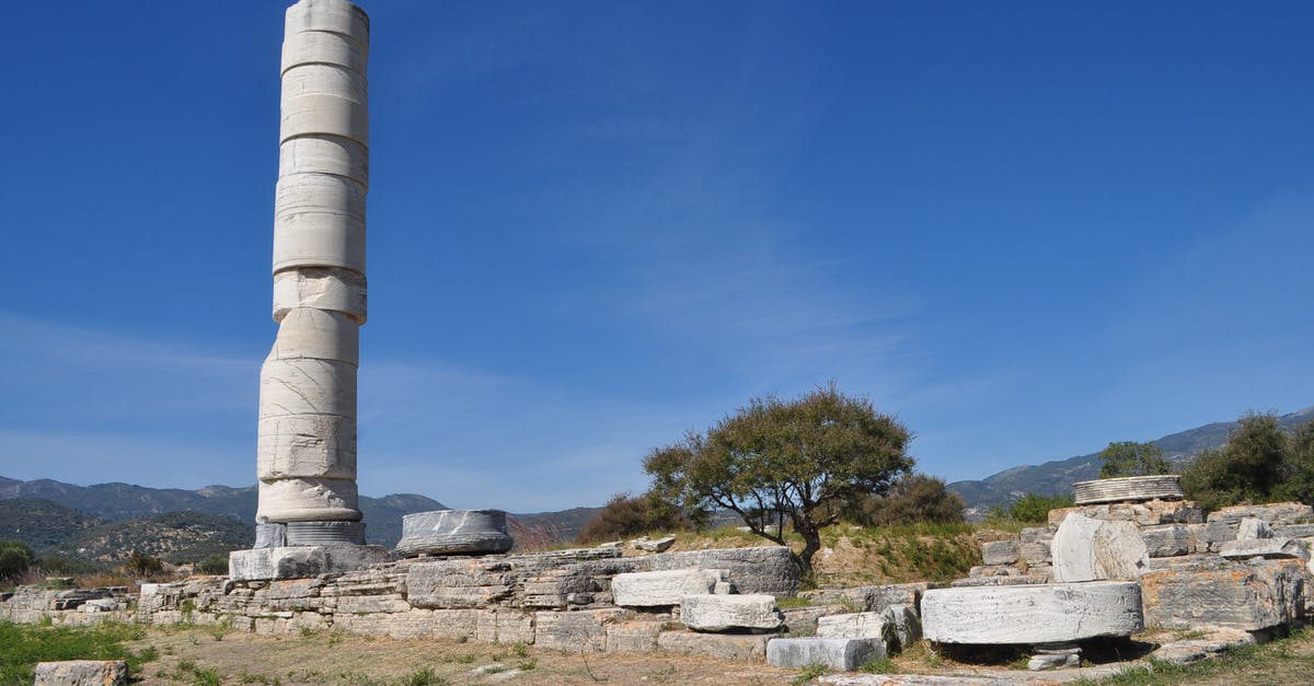 Detailed topographic maps of Samos (Greece) - Ruins of the Heraion in Samos,Greece