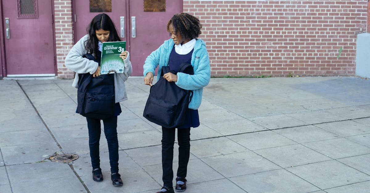 Did anyone try the Under-The-Jack Pack backpack? - Schoolgirls carrying backpacks and leaving school together