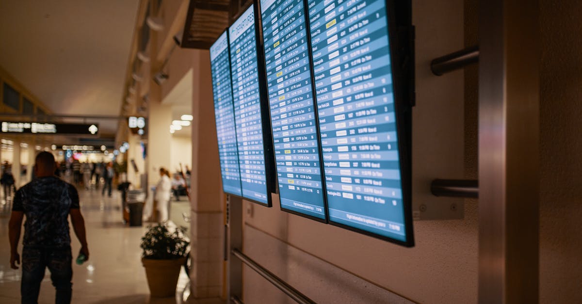 Do airlines often change airport terminals of scheduled flight? - Airline Flight Schedules on Flat screen Televisions