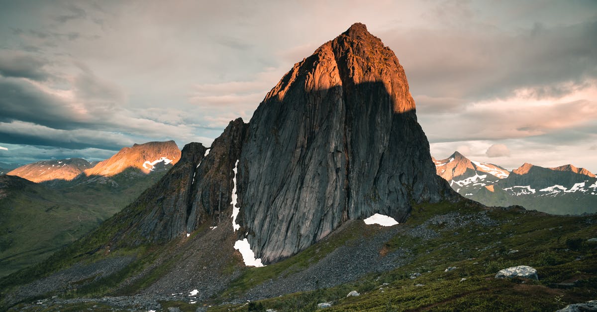 Do any passenger-carrying freighters connect Norway to North America through the Arctic? - Drone Shot of the Segla Peak