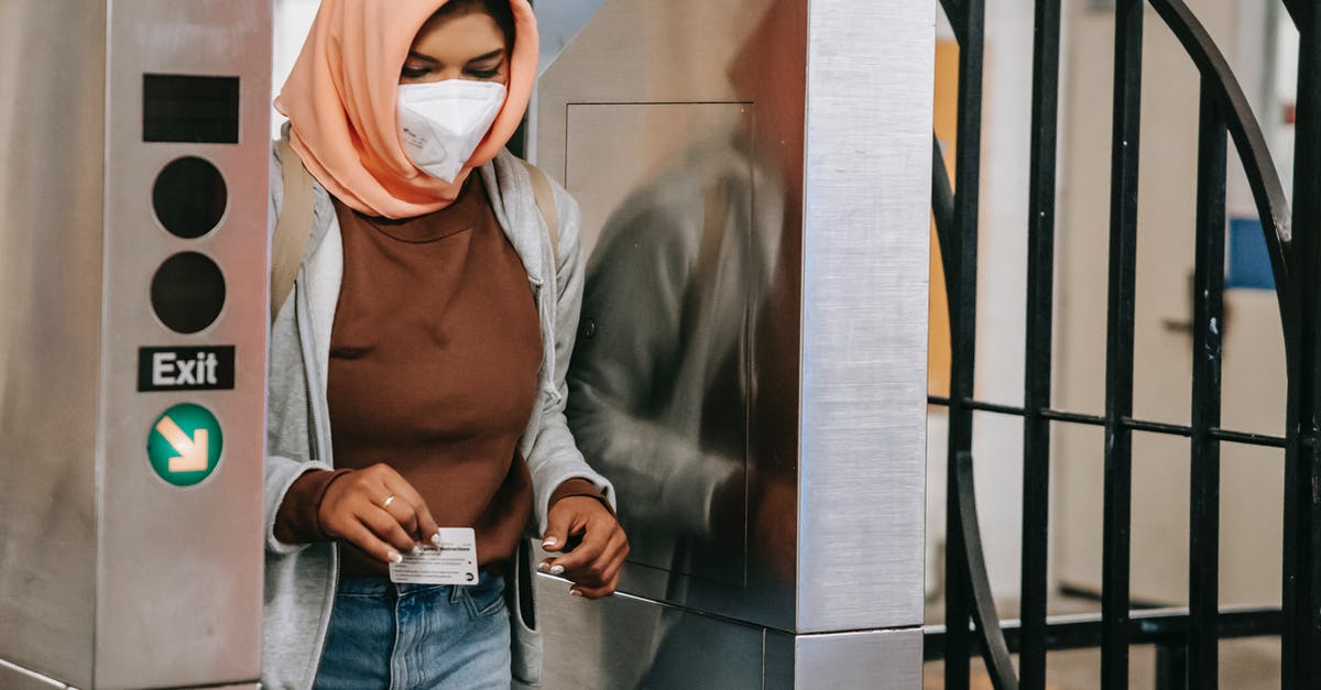 Do Germany's quarantine rules apply to travelers who transit through risk areas? - Muslim lady in mask going through metro gate