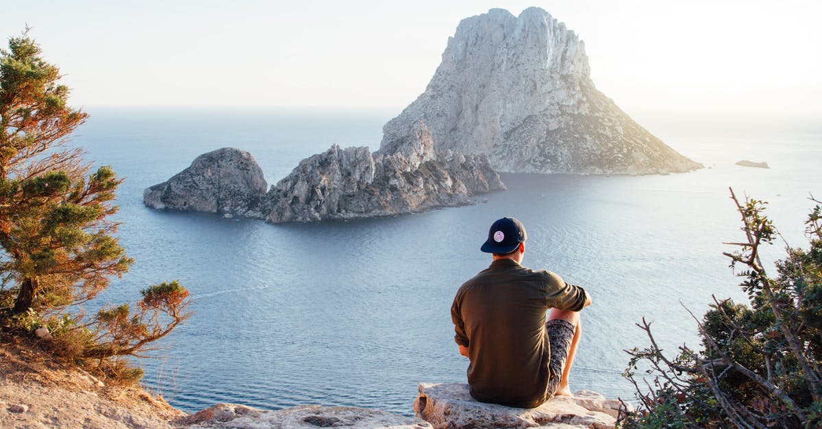 Do people travel to the Senkaku (Diaoyu) Islands? - Rear View of Man Sitting on Rock by Sea