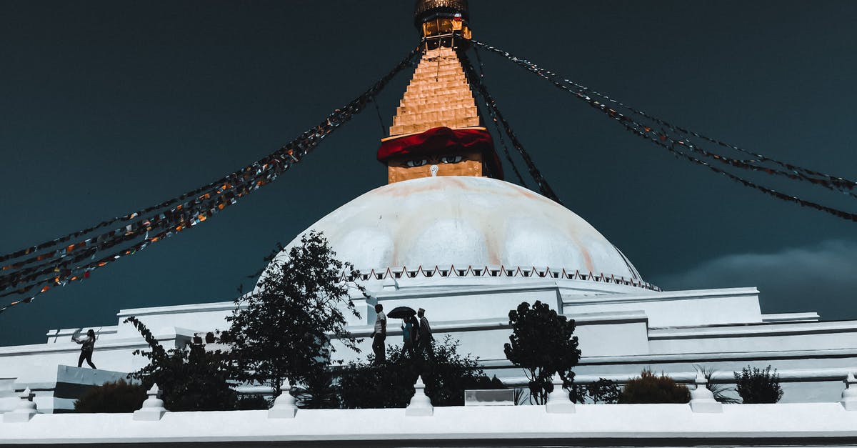 Do stores at tourist-heavy sites in Nepal accept USD? - Close-up of the Bouddha Stupa