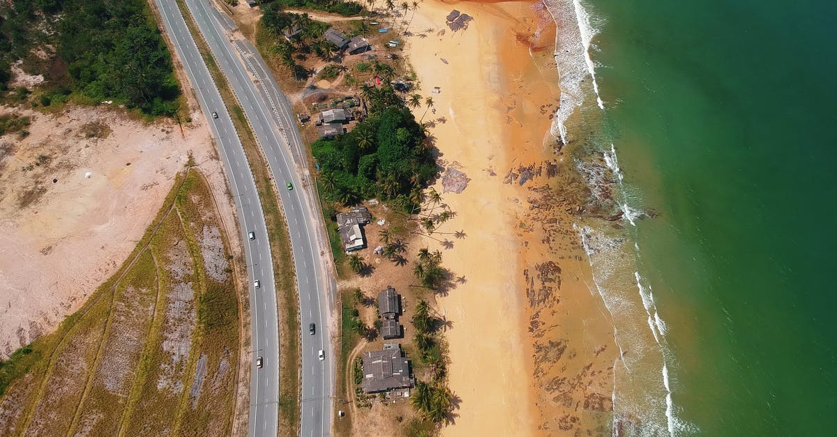 Do the Canary Islands always have high waves? - Aerial View of Road Beside the Seashore