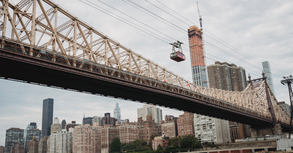 Do the road rules change from DC to NY in USA? - From below of famous Queensboro Bridge over East River placed in New York City