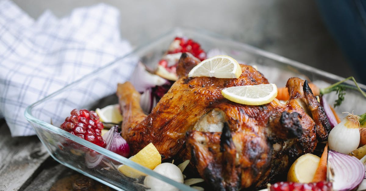 Do U.S. Domestic Flights Allow Carrying Meat Inboard? - Delicious roasted chicken with vegetables in glass form