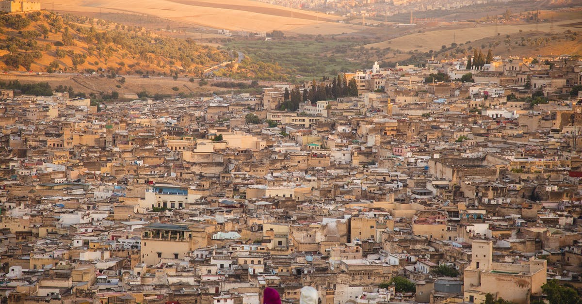 Does a ticket to Montserrat Mountain include 8 free city rides? - From above back view of unrecognizable female friends in traditional wear sitting on hilltop and looking at town with typical buildings