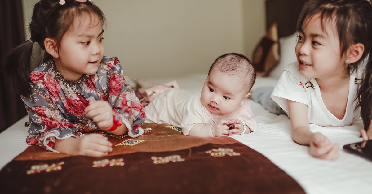 Does a US baby born in France received the mother's visitor visa benefits? - Cute little Asian girls and newborn baby lying on soft blanket on bed in light bedroom Does a US baby born in France received the mother's visitor visa benefits? - Cute little Asian girls and newborn baby lying on soft blanket on bed in light bedroom