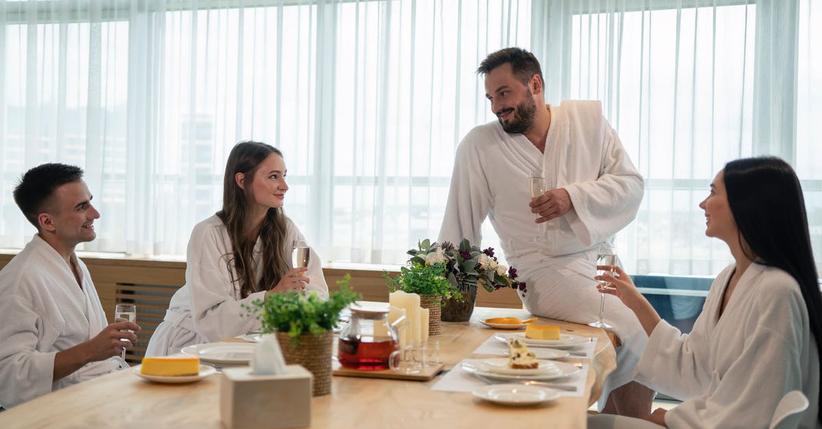 Does any hotel in Jaipur allow guests to cook food themselves - A Group of People in Their Bathrobes