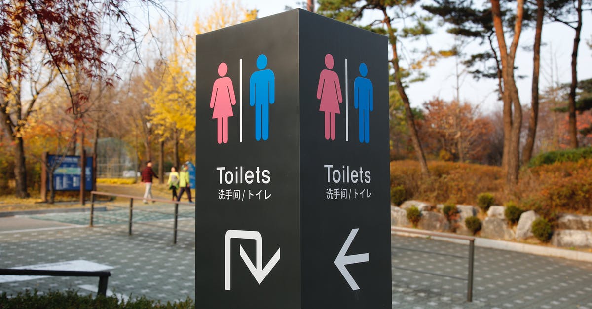 Does Korea have any mud festivals in autumn? - Toilet Sign in a Park