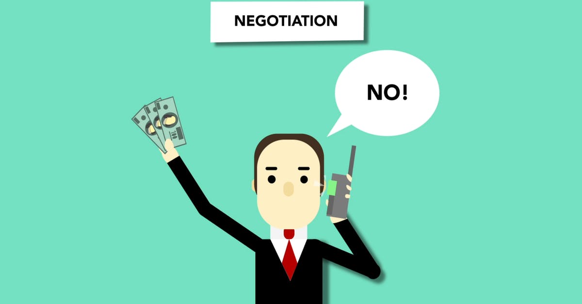 Does pollution in China suggest no bicycling? - Concept illustration of man with money saying no to offer during business negations on phone