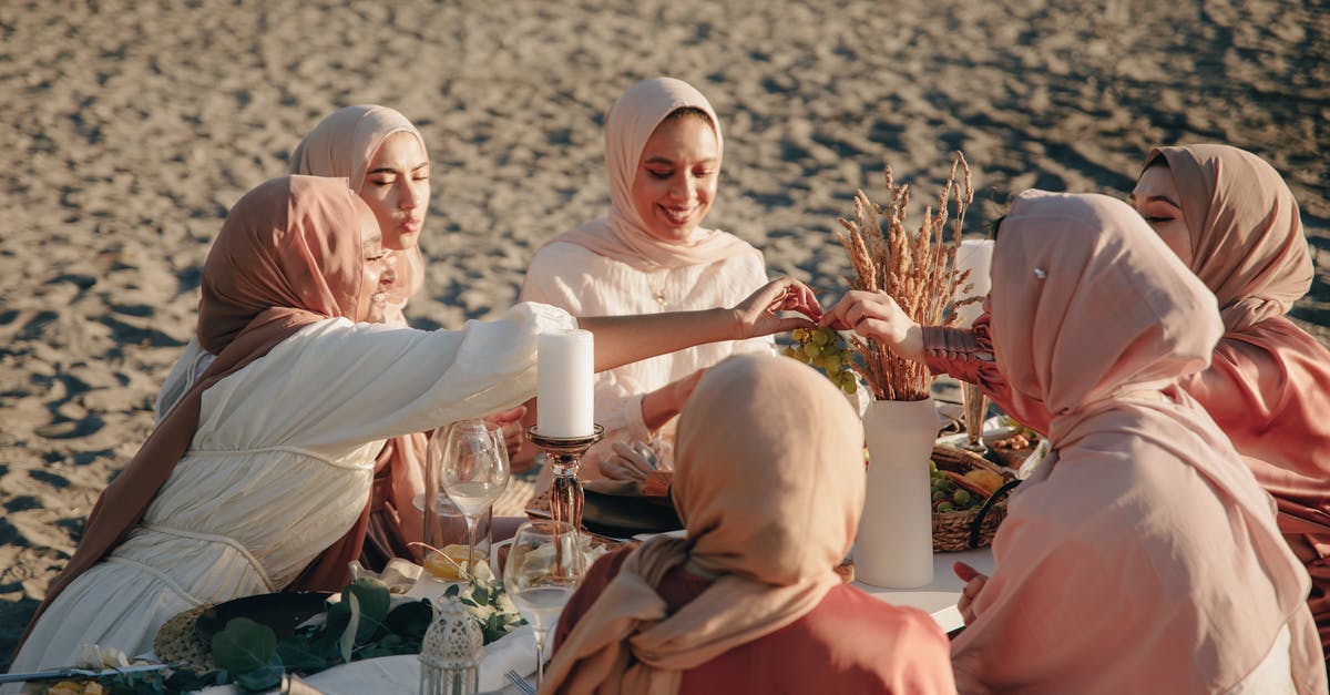 Does the traditional Arabic greeting (As-salamu alaykum) have religous meaning? - Women in Hijab Having a Picnic on the Beach