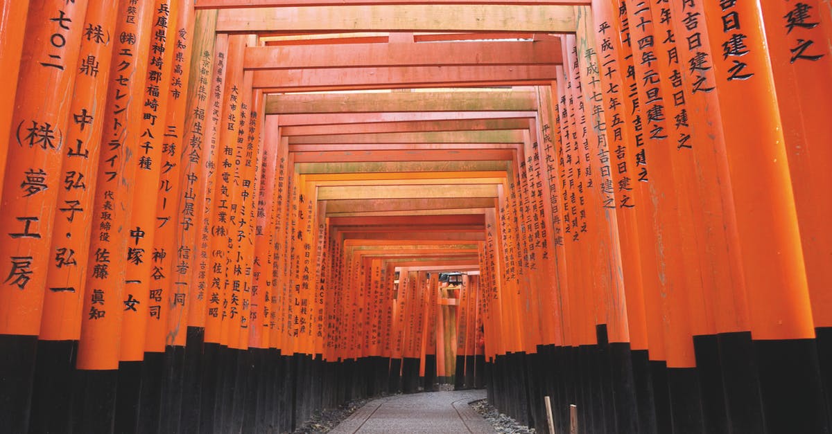 Double-entry visa procedure for transit in Japan - Orange and Black Wooden Tunnel