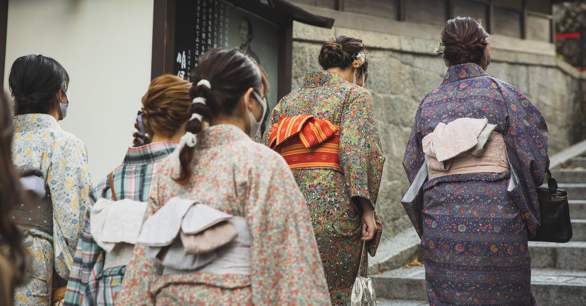 Dressing up as a Geisha/Maiko in Japan - Unrecognizable Asian women walking on street