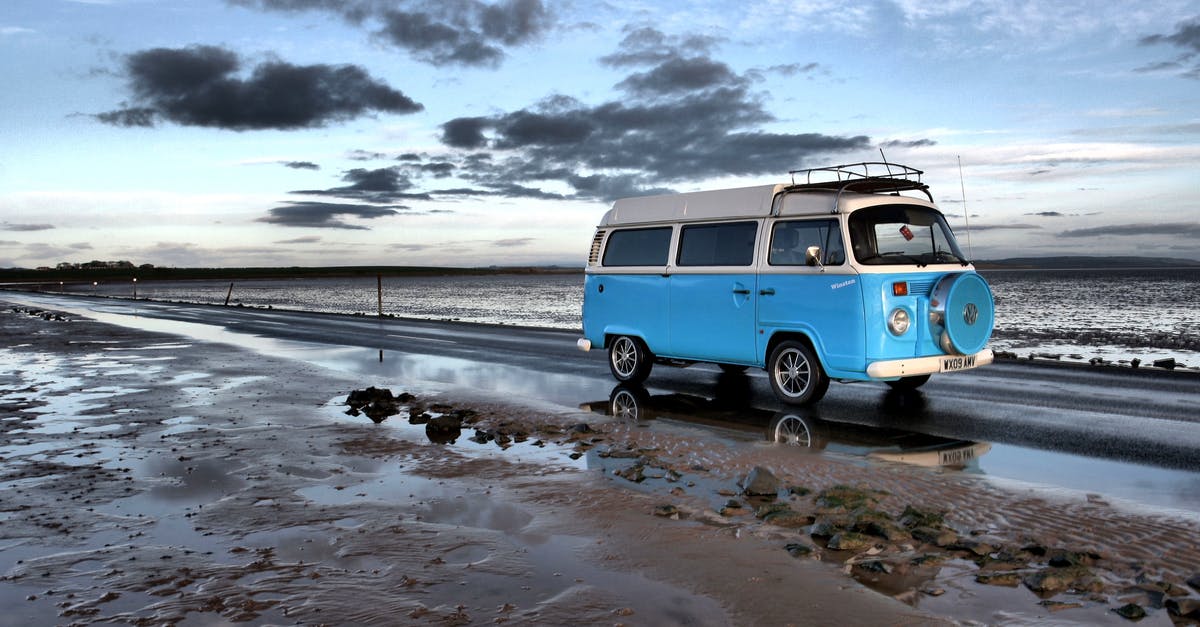 Drive or campervan on the Californian coast? [closed] - White and Blue Van on Road