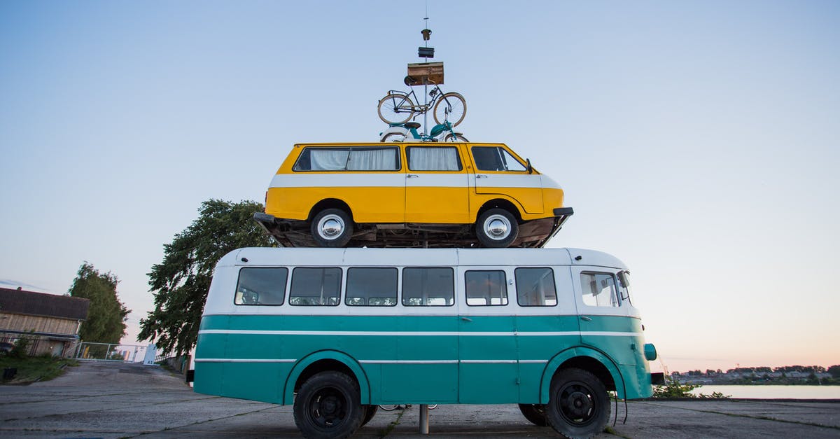 Driving a school bus in the USA - Green and Teal Bus