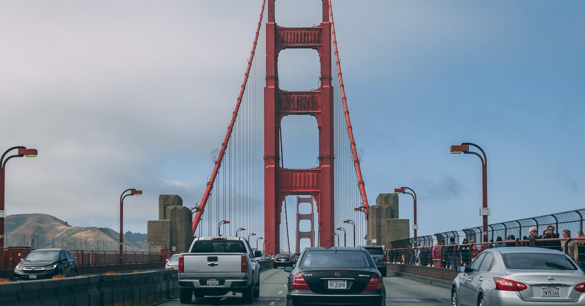 Driving license in California - Cars on Golden Gate Bridge Under Cloudy Sky