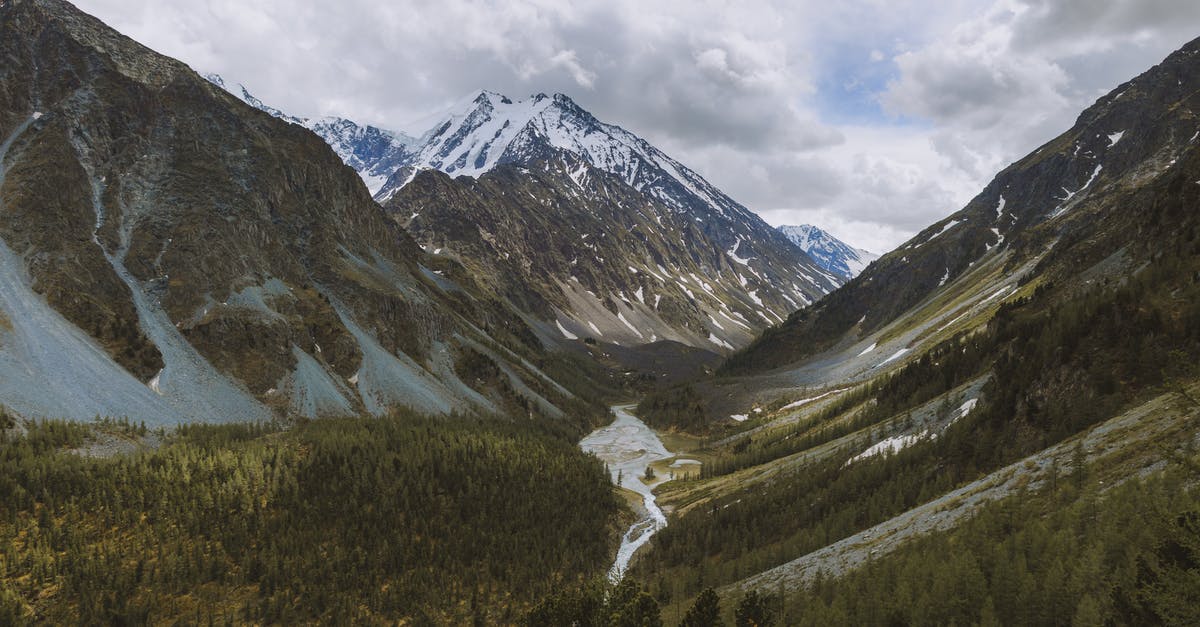 Drone in Russia - Mountains Under Cloudy Sky