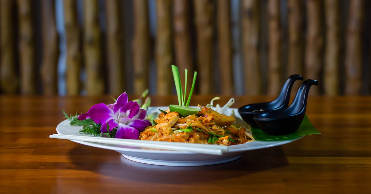 Dual Citizen - Ireland/UK entering Thailand - Chicken Pad Thai in Close Up Shot