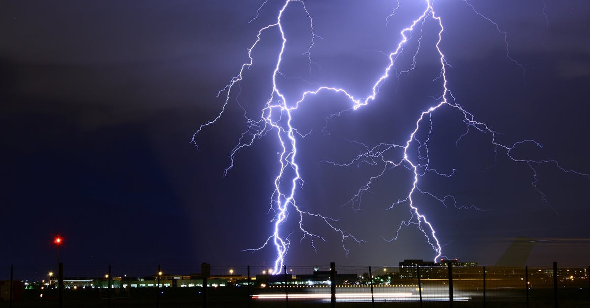 Dusseldorf Weeze Airport to Stuttgart by night - Thunderstorm at Nighttime