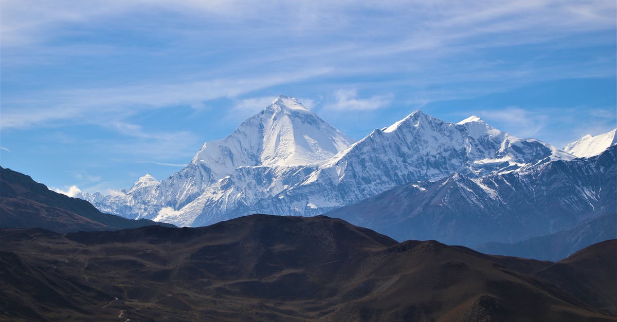 Easily accessible snow in Nepal - Mount Dhaulagiri Peak View from the Side