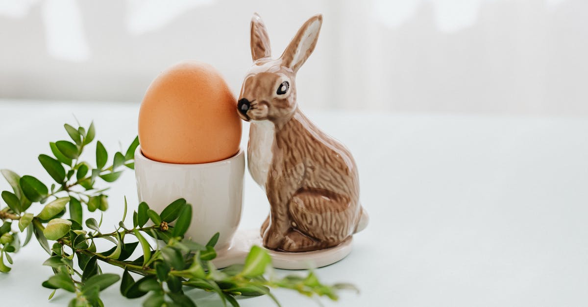 Easter egg in cabin baggage on Ryanair - Egg and Ceramic Rabbit