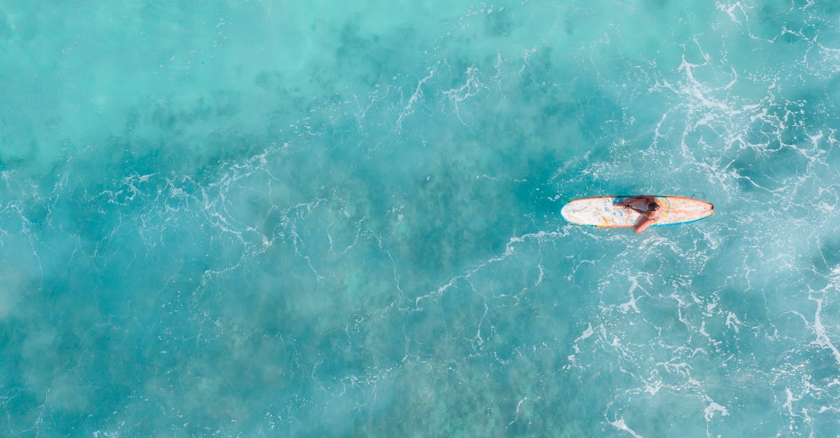 Emirates OK to Board - Aerial View of Person Surfing on Sea