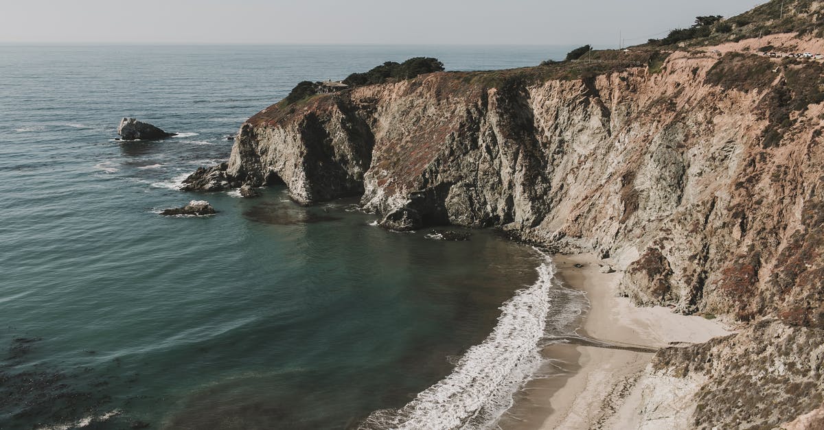 Enter USA under VWP after K-1 visa issued - Photo of Cliff Coast Near Seashore