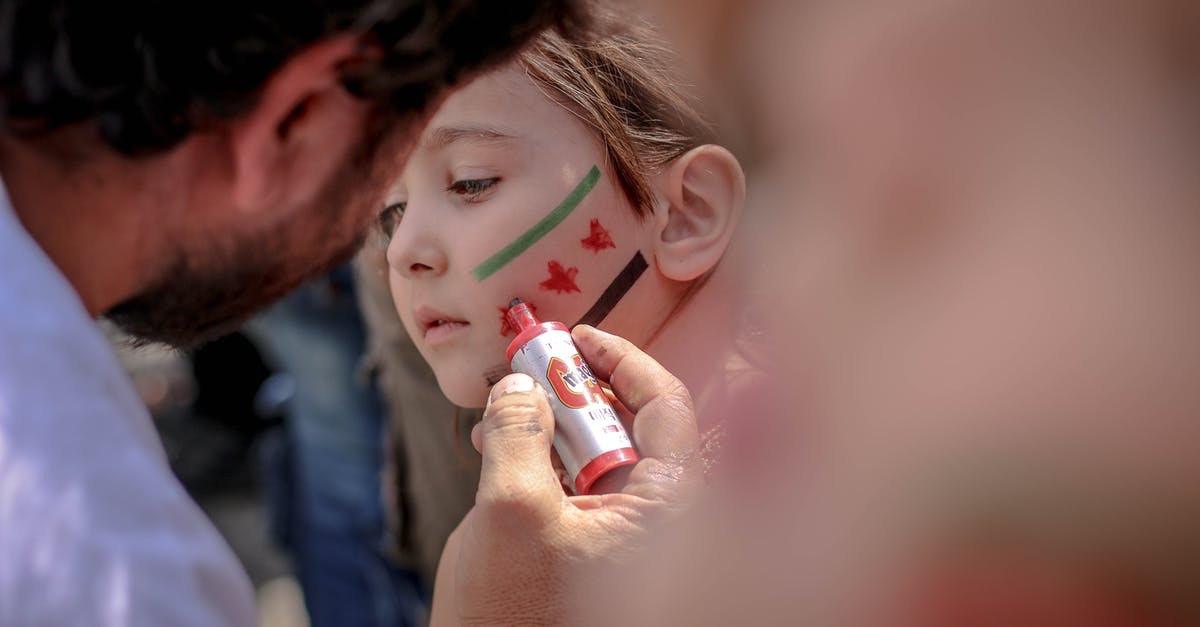 ESTA 90 day problem - Faceless man drawing stars on cheek of little girl