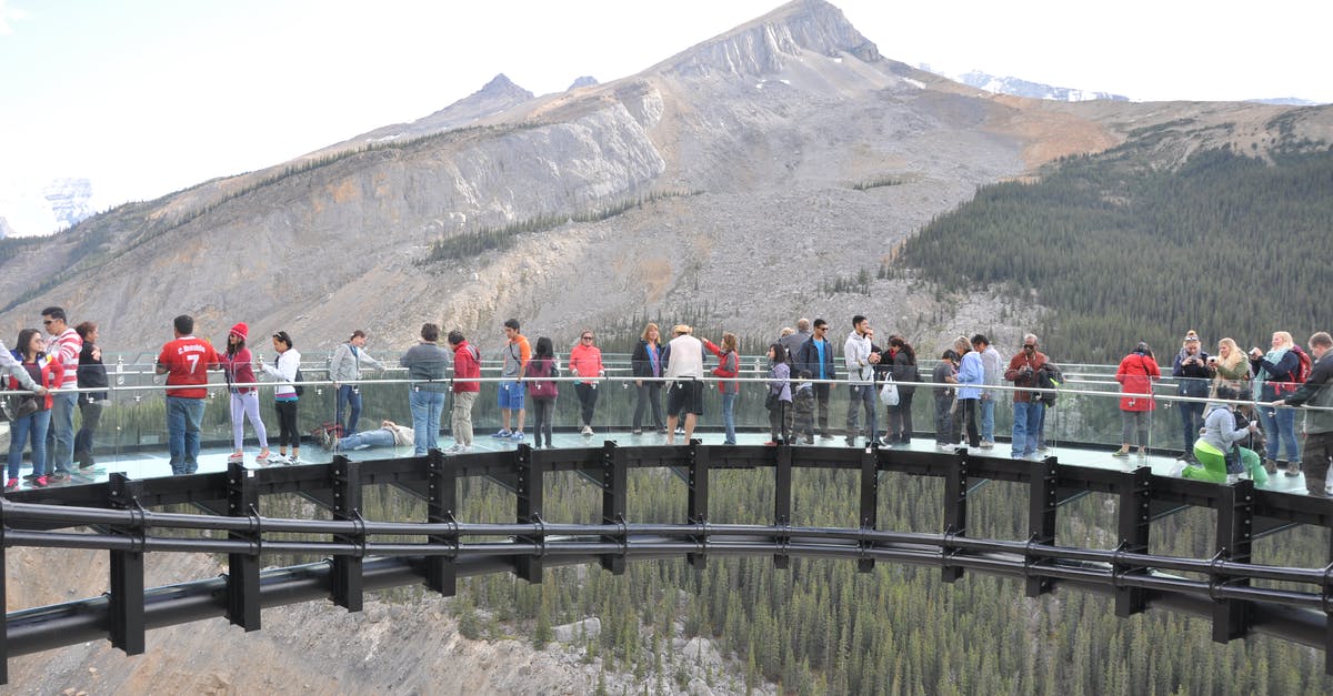 eTA Transit -layover in Canada - People Standing on the Bridge Near Mountain