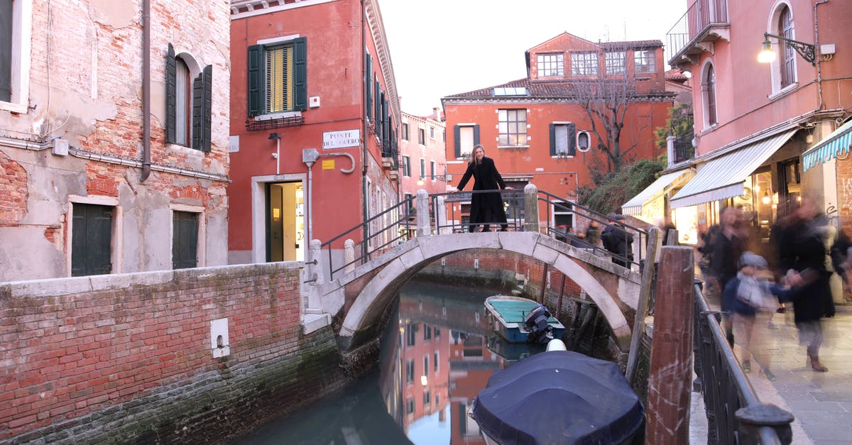 Europe long term visa (France, Italy, Spain) [closed] - Waterway with old buildings and people on sidewalks in Venice