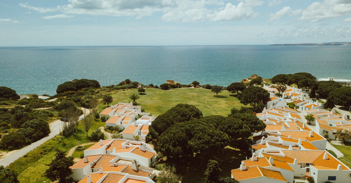 Ferries from Iceland to Portugal or Spain - Houses with Yellow Roofs at Faro District