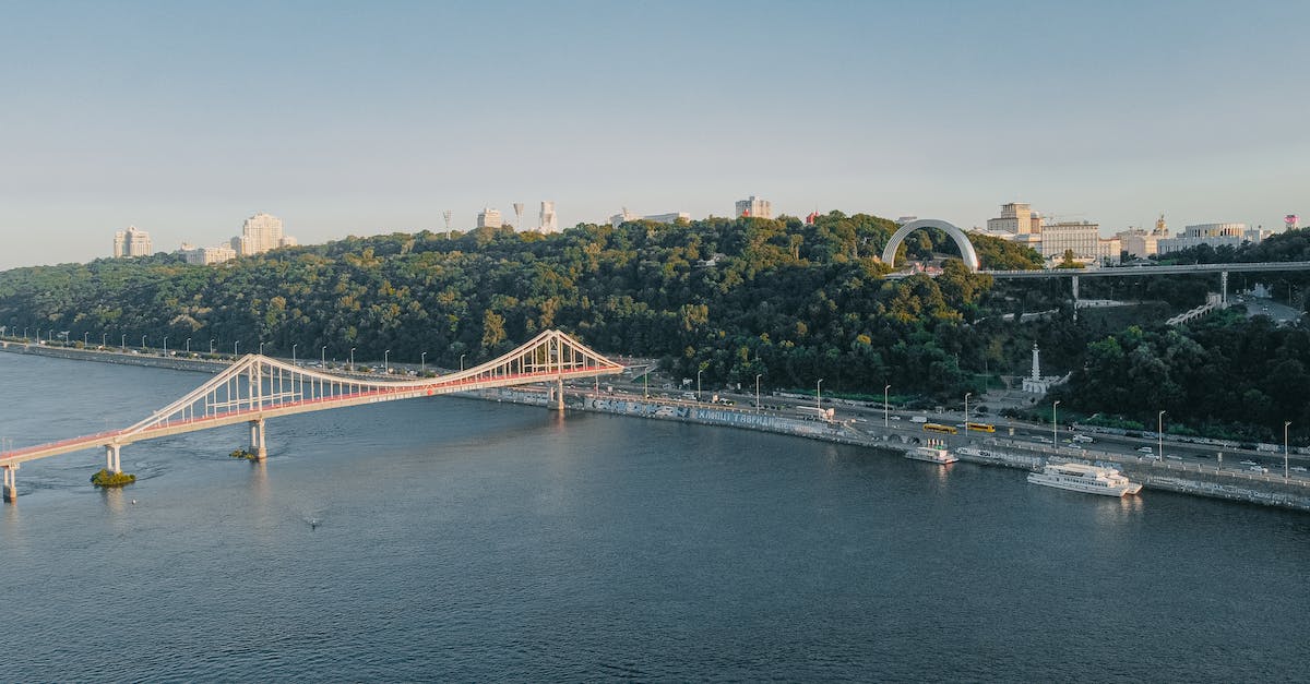 Ferry connection between Crimea (Ukraine) and Georgia? - Pedestrian Bridge Across the Dnieper River in Kiev, Ukraine
