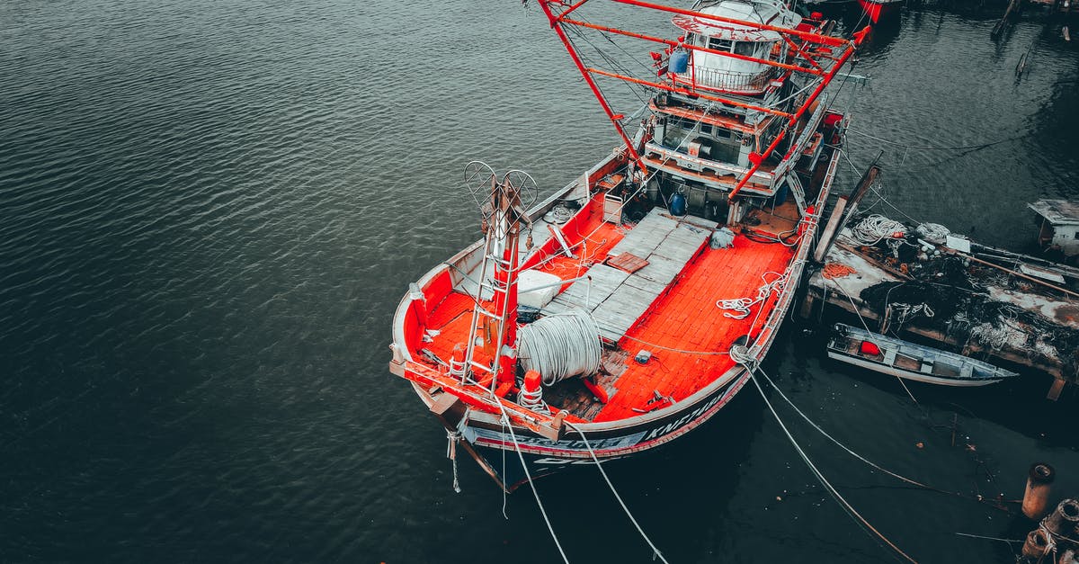 Ferry from Motobu, Okinawa to Kagoshima, Kyushu? - Fishing ship moored in dock with boats