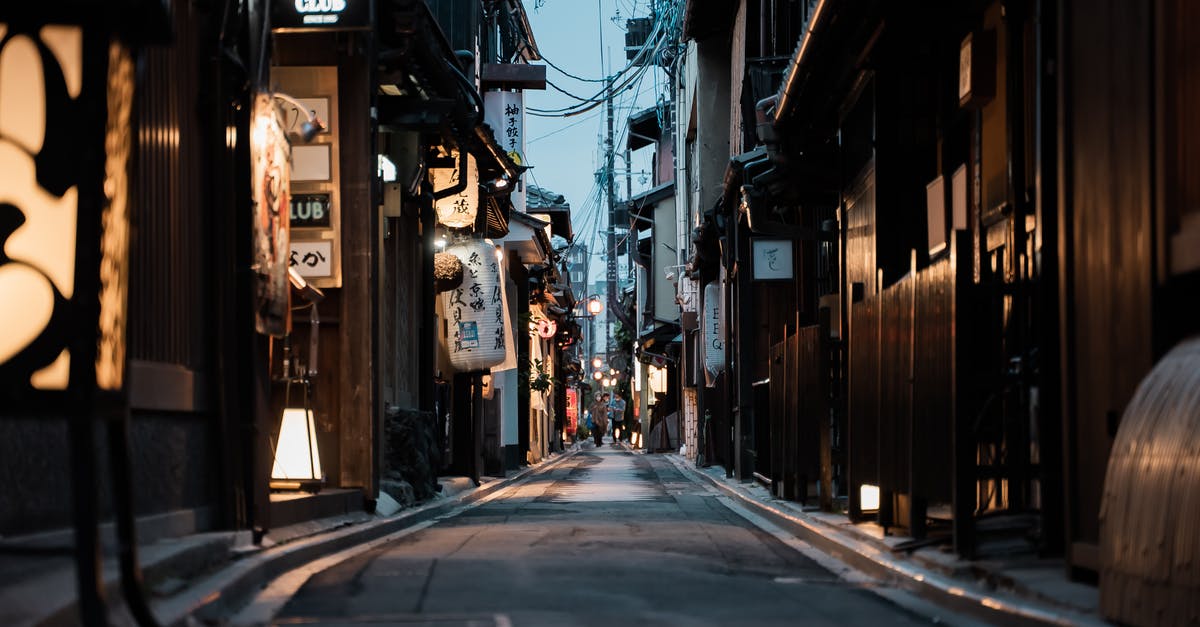 Finding non-smoking restaurants in Japan - People on the Street in Between Buildings