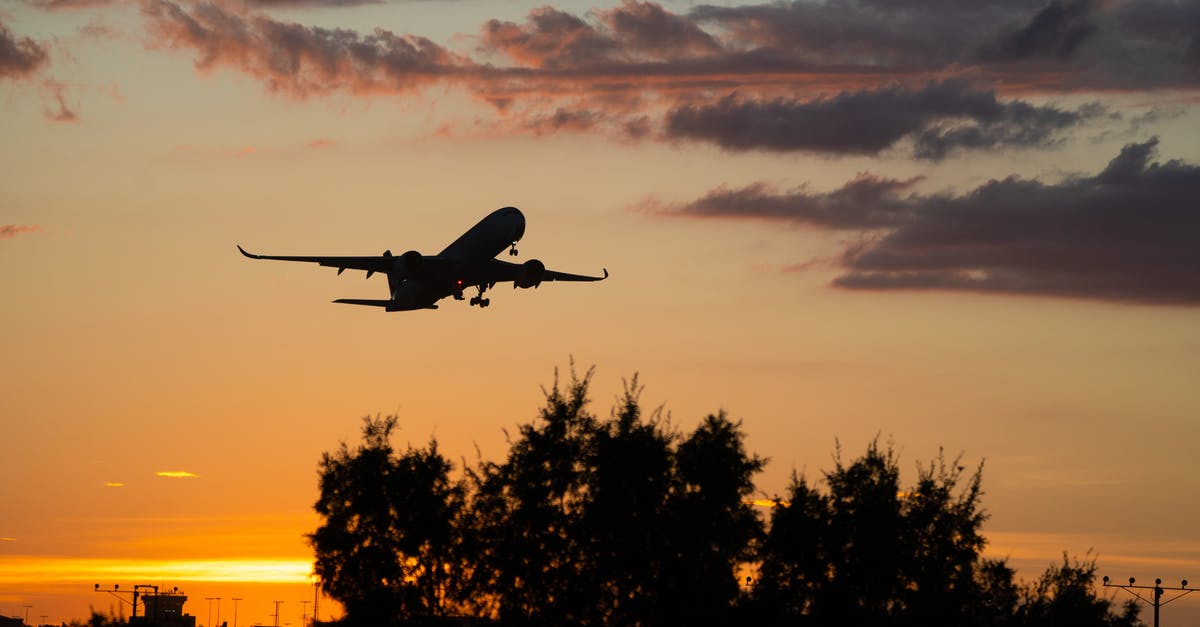 Flight flown + operated by completely different, non-code-share airline? - Silhouette of Airplane Flying over Trees during Sunset