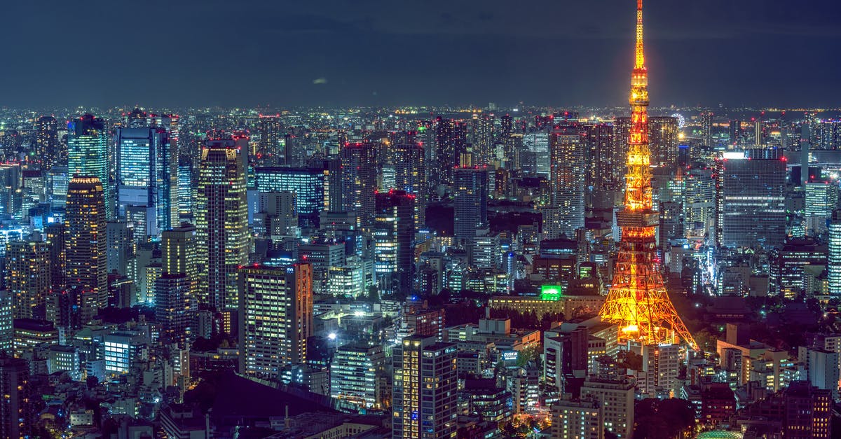 Flight from France to Japan via Moscow - Illuminated Tower 