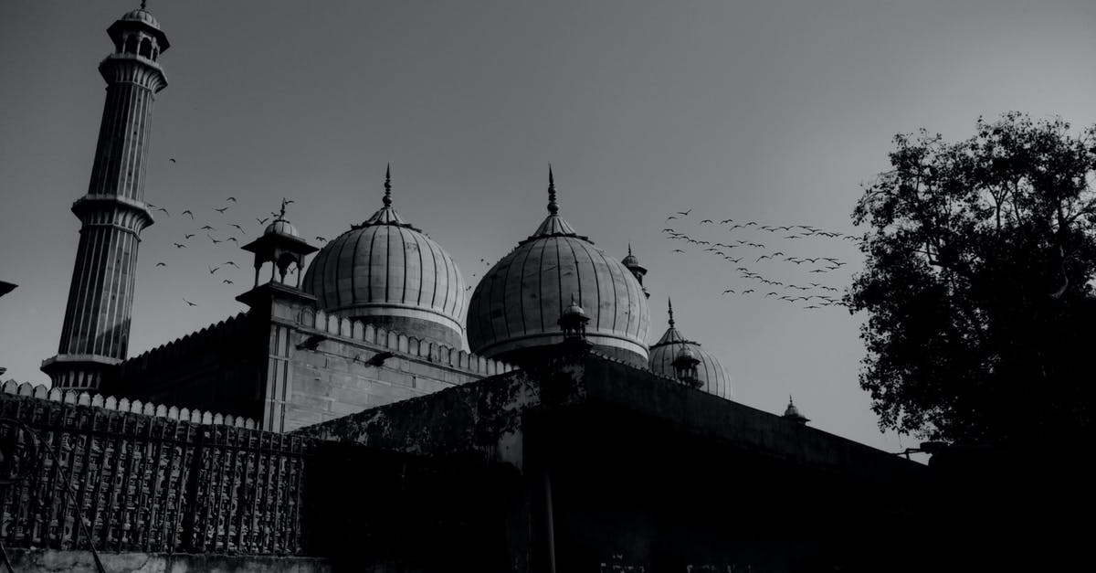 Flying in India without original ID card [duplicate] - Grayscale Photo of Mosque