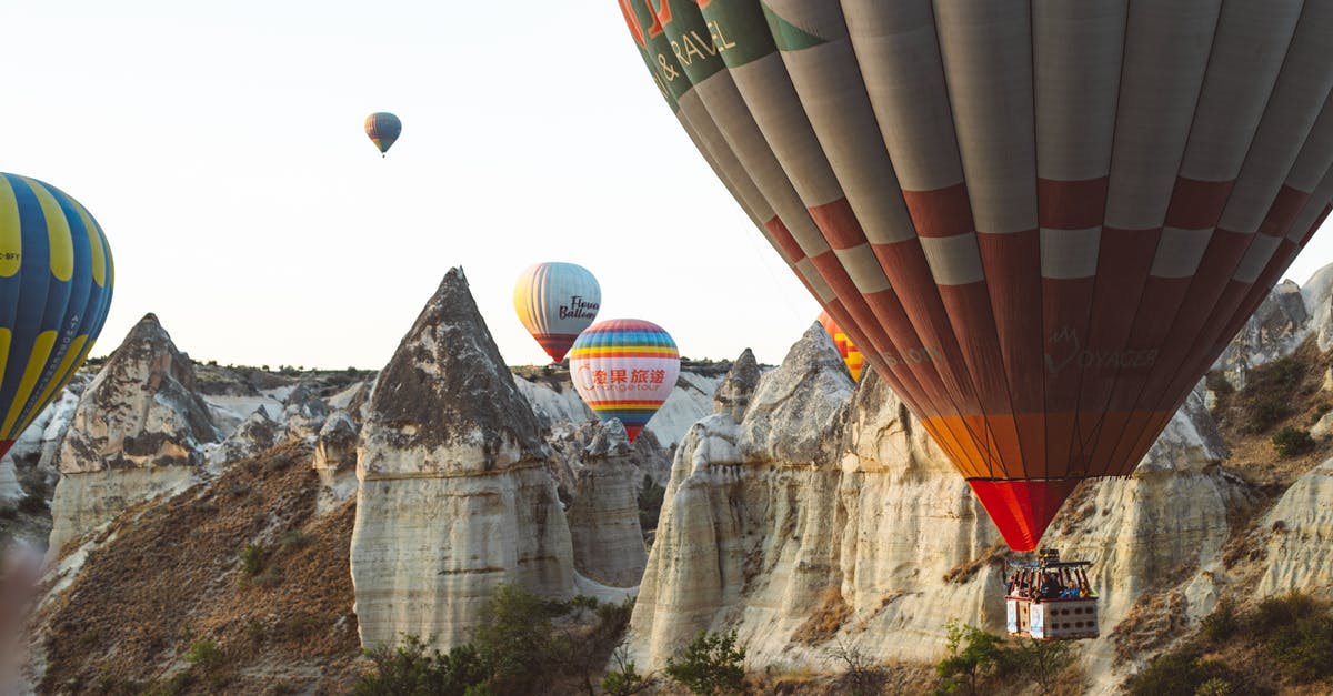 Flying out of Vancouver at 6 am - Balloons around Rocks