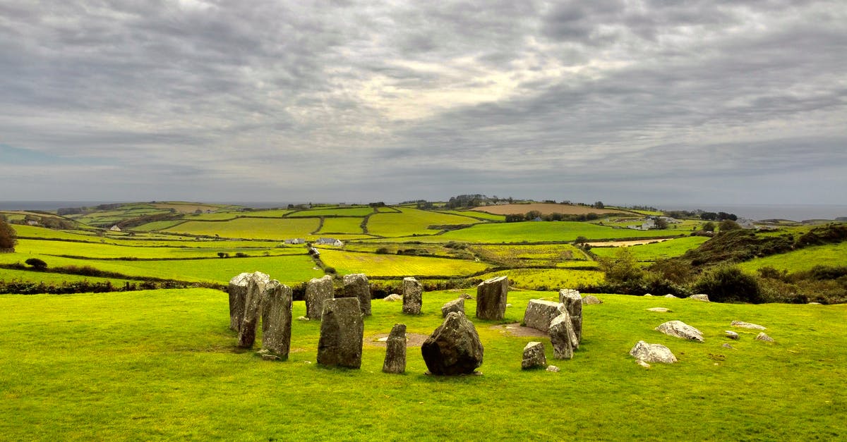 Foreign Supervising Driver in Ireland - Gray Rock Formation on Green Grass Field