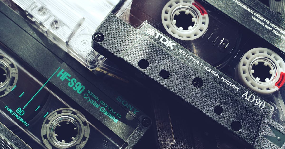 Frankfurt, Germany storage lockers [closed] - Black Audio Tapes In Close-Up View