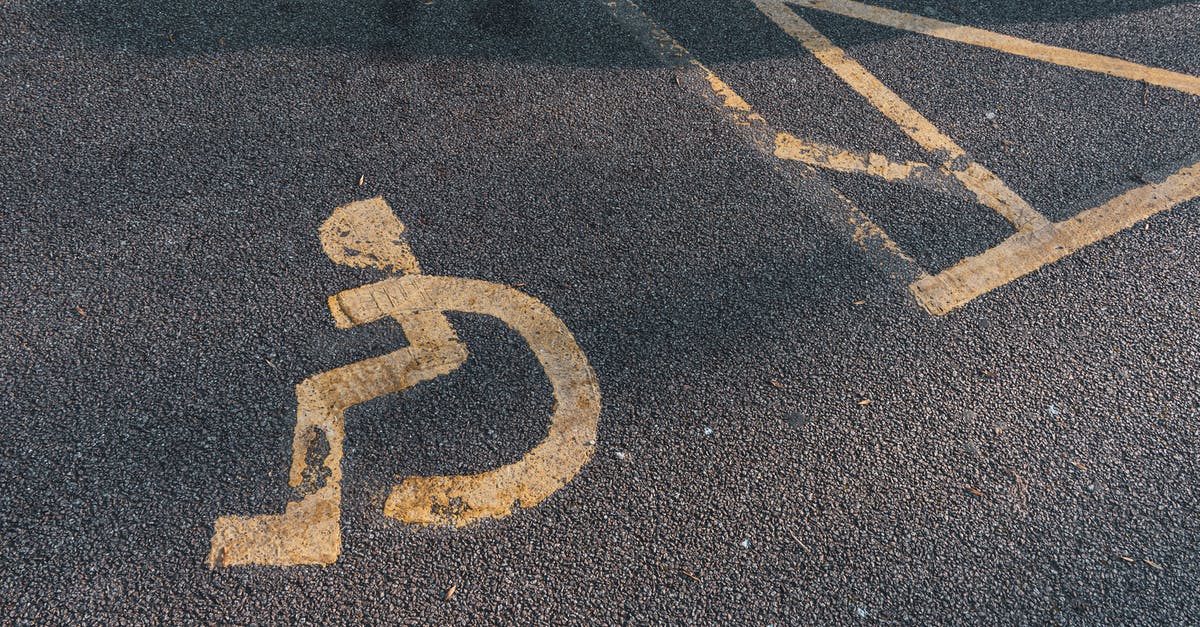 Free access to Venice museums for the disabled, but with parking - Disability Marking on Asphalt Pavement